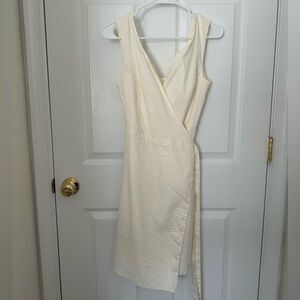 ADAY “Wind Down” Wrap Dress (S, Cream)
